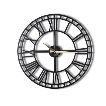 Reloj de pared metal Classic XL negro 70x70 cm