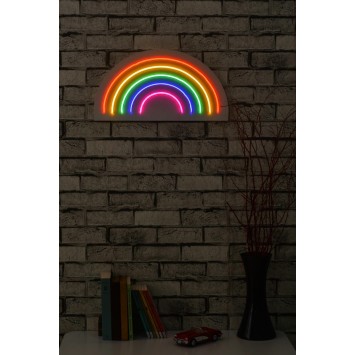 Iluminación LED decorativa de plástico Rainbow multicolor 50x26x2 cm