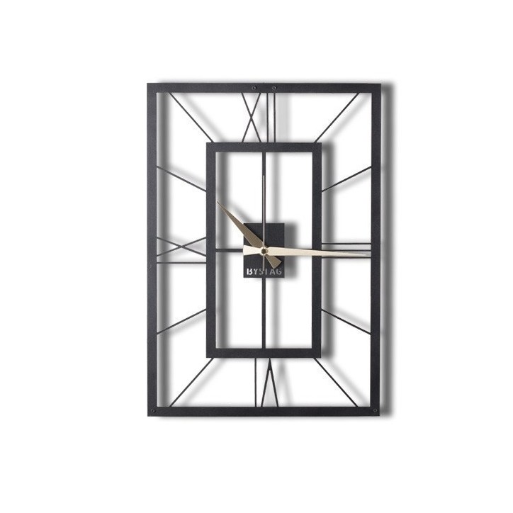 Reloj de pared metal November XL negro 70x49 cm