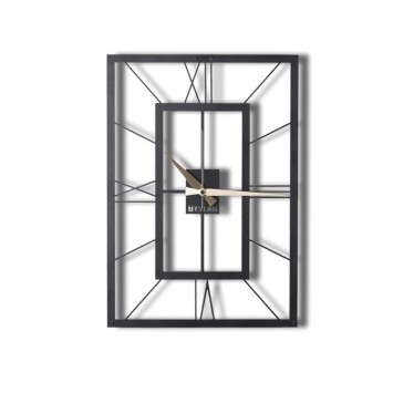 Reloj de pared metal November XL negro 70x49 cm