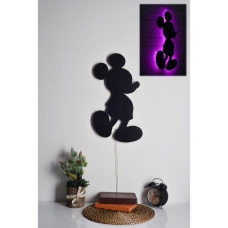 Iluminación LED decorativa Mickey Mouse rosa 32x50 cm