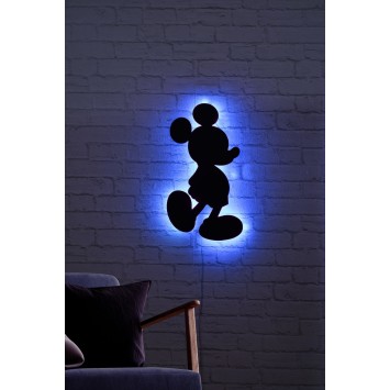 Iluminación LED decorativa Mickey Mouse azul 32x50 cm