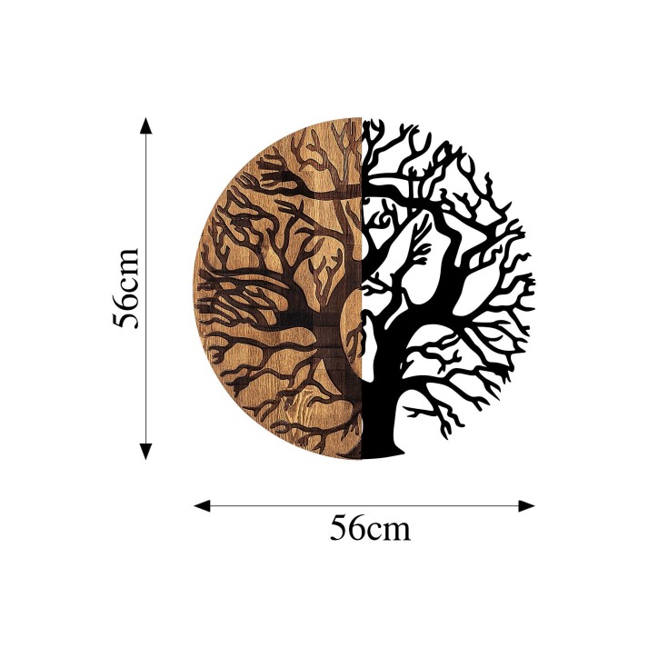 Decoración pared de madera Monument Tree-320 nogal negro diámetro 56 cm