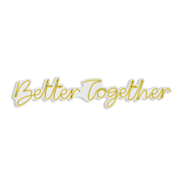 Iluminación LED decorativa de plástico Better Together amarillo 84x16x2 cm