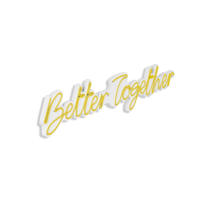 Iluminación LED decorativa de plástico Better Together amarillo 84x16x2 cm