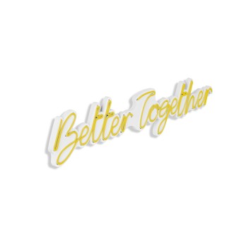 Iluminación LED decorativa de plástico Better Together amarillo 84x16x2 cm