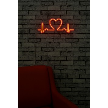 Iluminación LED decorativa de plástico Love Rhythm rojo 51x21x2 cm