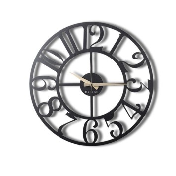 Reloj de pared metal Circle XL negro 70x70 cm