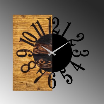 Reloj de pared madera Modelo 7 nogal negro 58x3x58 cm