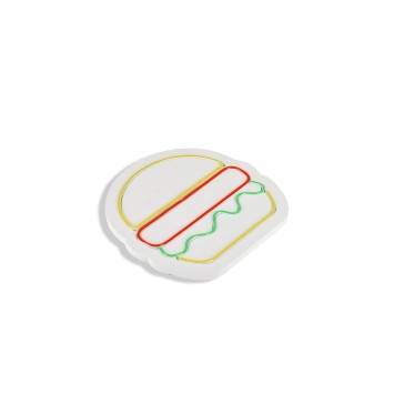 Iluminación LED decorativa de plástico Hamburger multicolor 28x27x2 cm