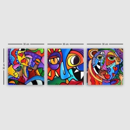 Pintura decorativa lienzo pmdr40 multicolor 90x30 cm