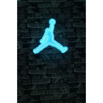 Iluminación LED decorativa de plástico Basketball azul 42x40x2 cm