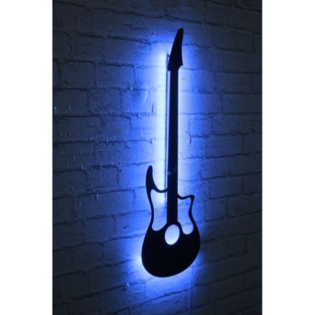 Iluminación LED decorativa Guitar azul 22x68 cm