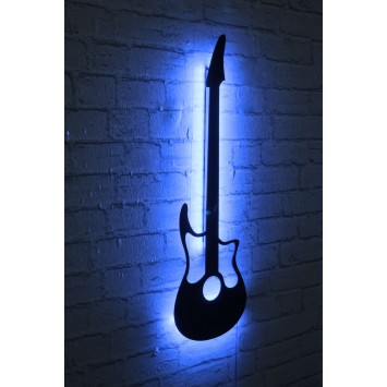 Iluminación LED decorativa Guitar azul 22x68 cm