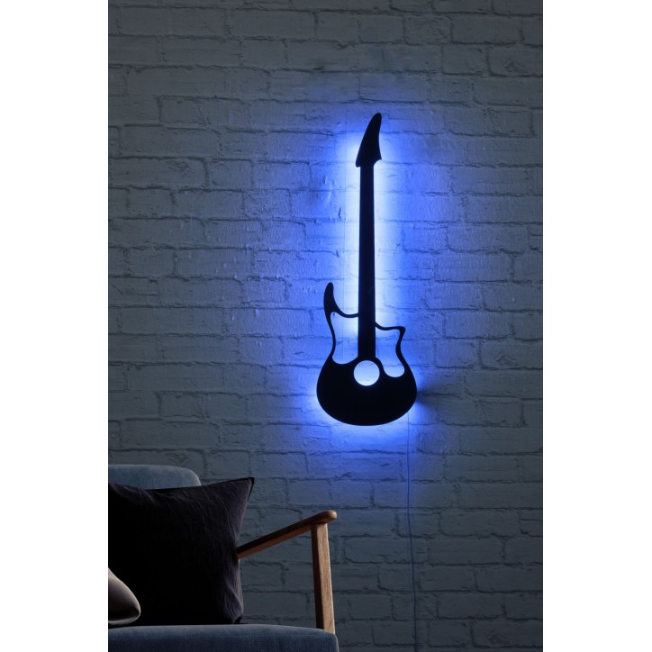 Iluminación LED decorativa Guitar azul 22x68 cm