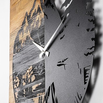 Reloj de pared madera Modelo 19 nogal negro 56x3x58 cm