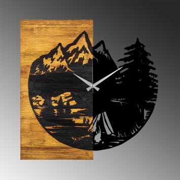 Reloj de pared madera Modelo 19 nogal negro 56x3x58 cm