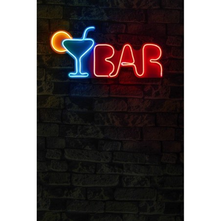 Iluminación LED decorativa de plástico Bar multicolor 50x23x3 cm