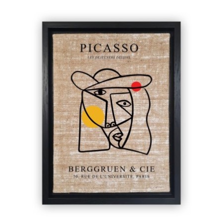 Pintura decorativa lienzo Picasso multicolor 66x96 cm