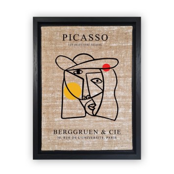 Pintura decorativa Picasso lienzo multicolor 66x96