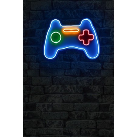 Iluminación LED decorativa de plástico Play Station Gaming Controller multicolor 40x29x3 cm