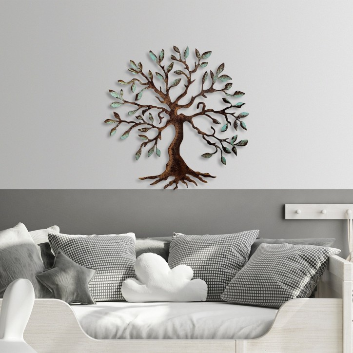 Decoración pared de metal Tree-1 multicolor 60x60 cm