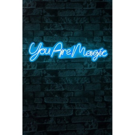 Iluminación LED decorativa de plástico You are Magic azul 18x69x2 cm