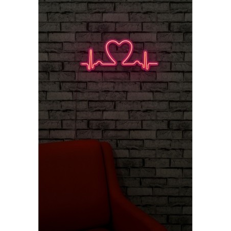 Iluminación LED decorativa de plástico Love Rhythm rosa 51x21x2 cm