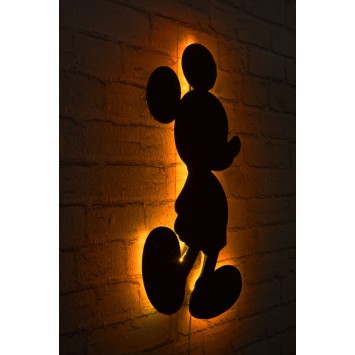 Iluminación LED decorativa Mickey Mouse amarillo 32x50 cm