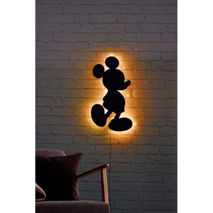 Iluminación LED decorativa Mickey Mouse amarillo 32x50 cm