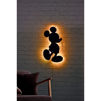 Iluminación LED decorativa Mickey Mouse amarillo 32x50 cm