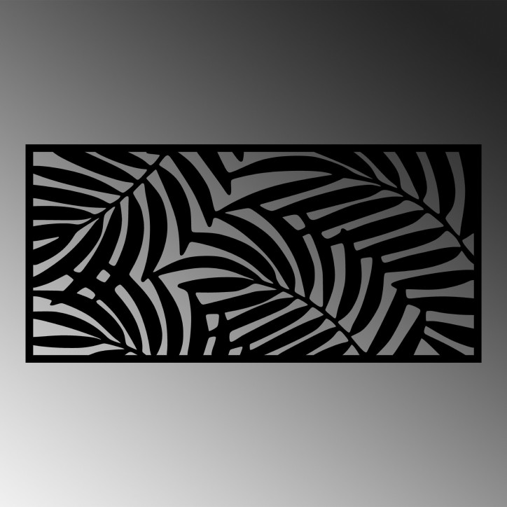 Decoración pared de metal Decorative Panel 4 negro 100x48 cm