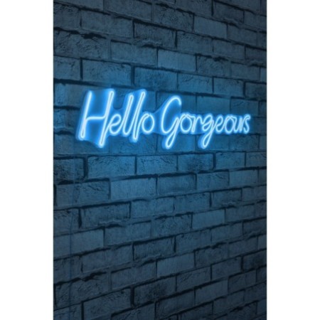 Iluminación LED decorativa de plástico Hello Gorgeous azul 74x17x2 cm