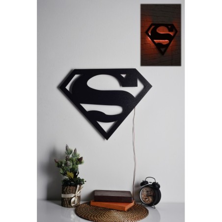 Iluminación LED decorativa Superman rojo 52x40 cm