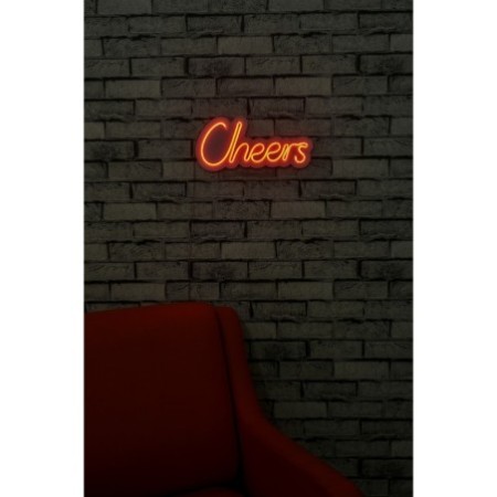 Iluminación LED decorativa de plástico Cheers rojo 30x14x2 cm