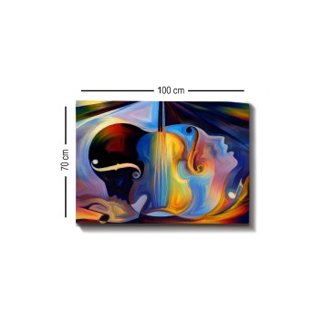 Pintura decorativa lienzo Kanvas Tablo-106 multicolor 70x100 cm