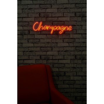 Iluminación LED decorativa de plástico Champagne rojo 60x18x2 cm