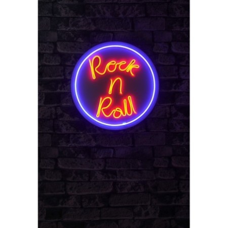 Iluminación LED decorativa de plástico Rock n Roll multicolor diámetro 40 cm