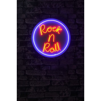 Iluminación LED decorativa de plástico Rock n Roll multicolor diámetro 40 cm