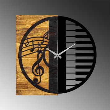 Reloj de pared madera Modelo 11 nogal negro 58x3x58 cm