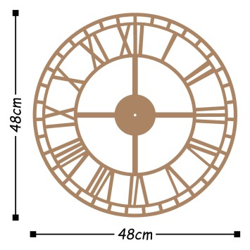 Reloj de pared metal Metal Wall Clock 2 cobre 48x48 cm