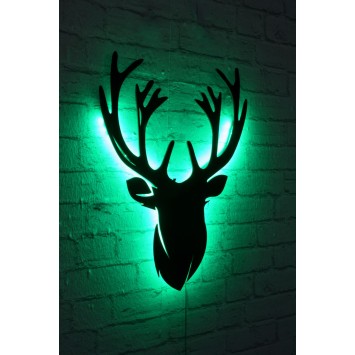 Iluminación LED decorativa Deer 2 verde 25x30 cm