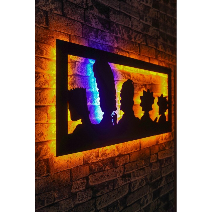 Iluminación LED decorativa Los Simpson 42x80 cm