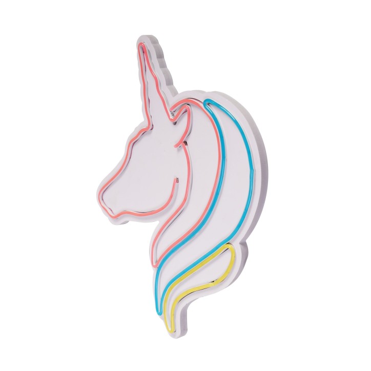 Iluminación LED decorativa de plástico Unicorn amarillo azul blanco