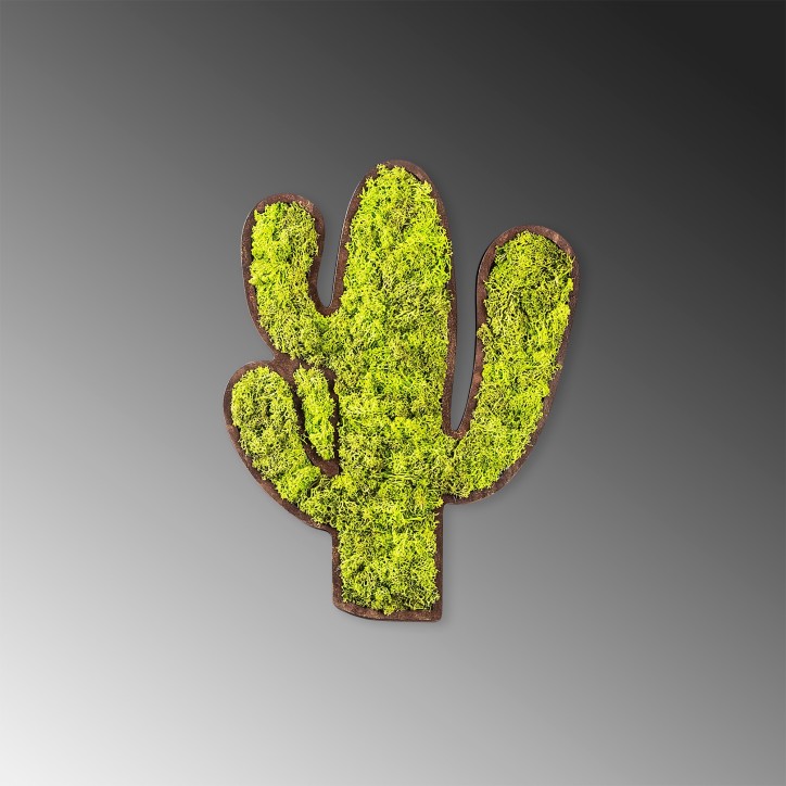 Decoración pared Cactus verde blanco 34x1.6x45 cm