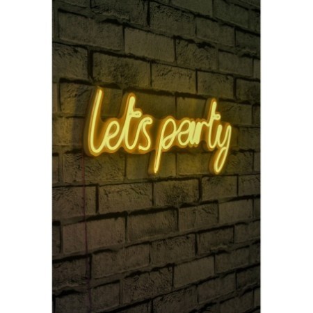 Iluminación LED decorativa de plástico Lets Party amarillo 51x19x2 cm