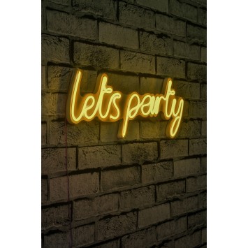 Iluminación LED decorativa de plástico Lets Party amarillo 51x19x2 cm