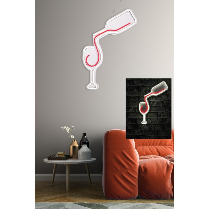 Iluminación LED decorativa de plástico Wine blanco rojo