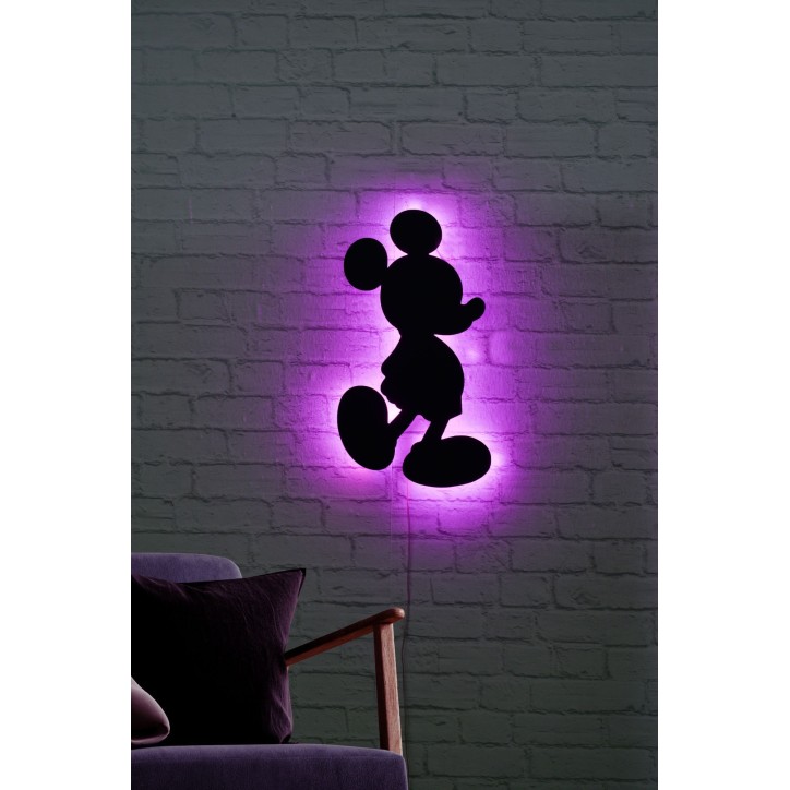 Iluminación LED decorativa Mickey Mouse rosa 32x50 cm