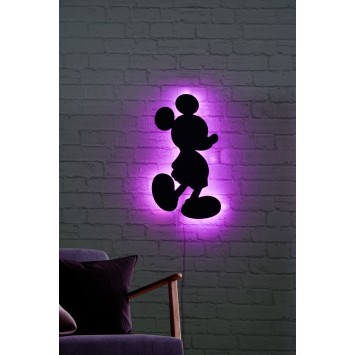 Iluminación LED decorativa Mickey Mouse rosa 32x50 cm